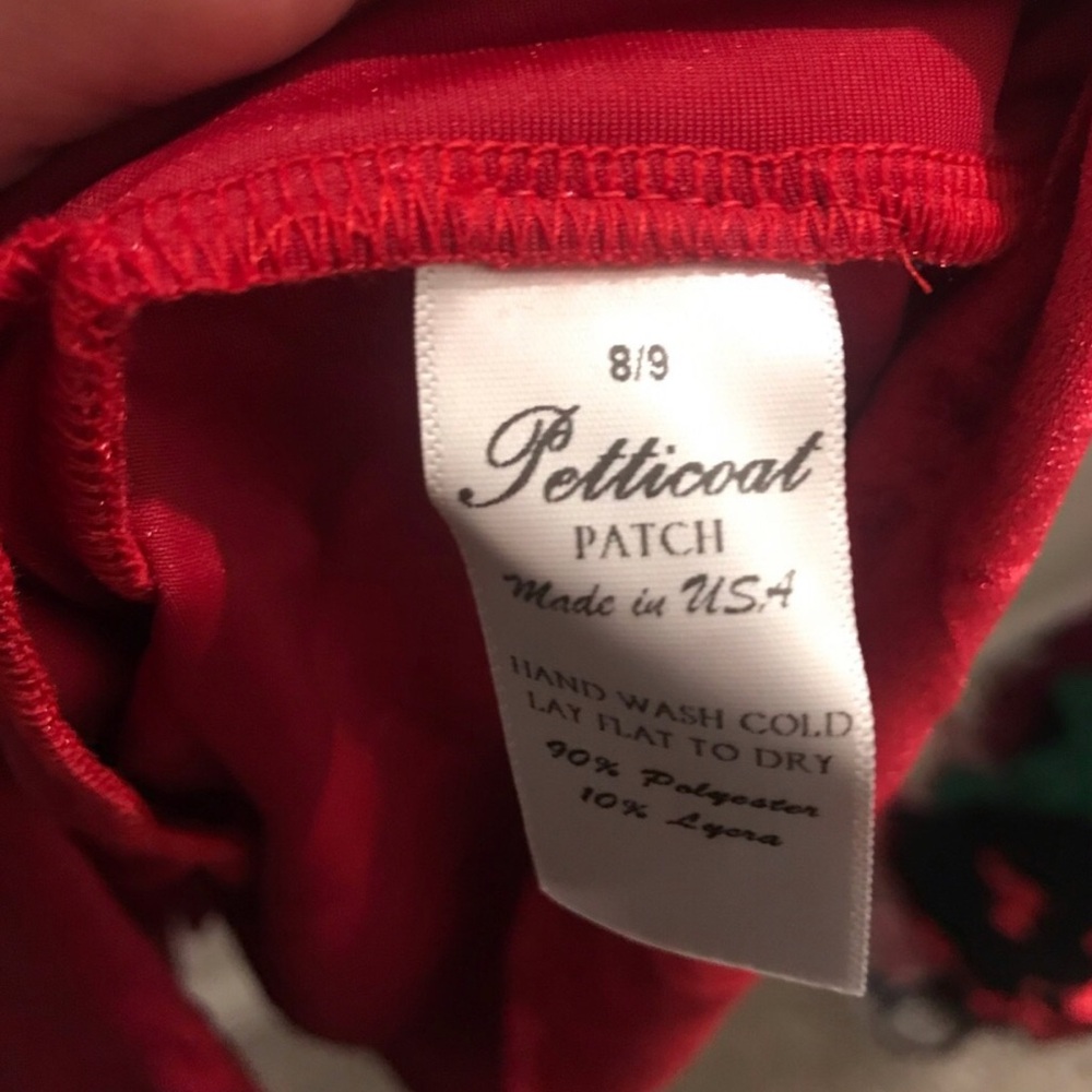 Petticoat Patch Red Velvet Pocket Skater Dress NWOT - Picture 3 of 3